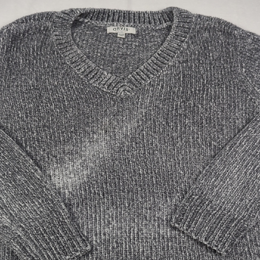 Orvis Chenille Marled Gray Women's‎ Sweater Size XXL